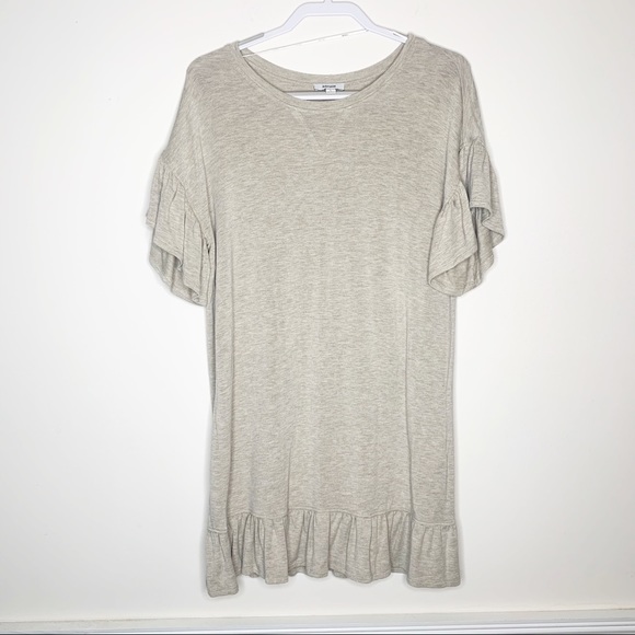 Kensie Dresses & Skirts - Kensie Soft Ruffle Sleeve Cream Shift Dress Large